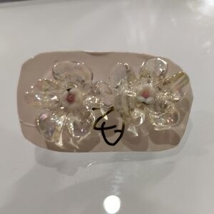 Transparent Floral Statement Earrings ✨